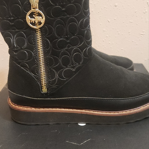 Coach Black ISA Suede Boot - Picture 7 of 9